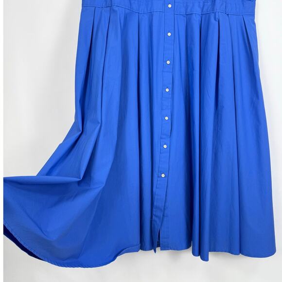 Blue Button-Up Midi Dress - Picture 5 of 15